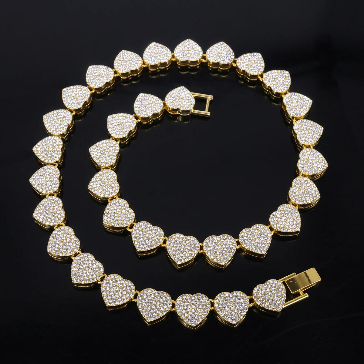 Set Cadena Tennis con Corazón | Collar + Pulsera | SENTIARE