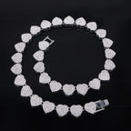 Set Cadena Tennis con Corazón | Collar + Pulsera | SENTIARE