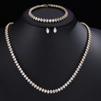 Set Nupcial de Circonita | Collar, Pendientes y Pulsera | SENTIARE