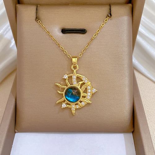 Collar Naturaleza Dorado Luna & Estrella | SENTIARE