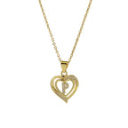 Collier personnalisé avec initiale | Cœur en zircon doré | SENTIARE