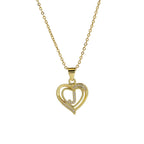 Collier personnalisé avec initiale | Cœur en zircon doré | SENTIARE