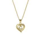 Collier personnalisé avec initiale | Cœur en zircon doré | SENTIARE