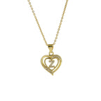 Collier personnalisé avec initiale | Cœur en zircon doré | SENTIARE