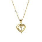 Collier personnalisé avec initiale | Cœur en zircon doré | SENTIARE