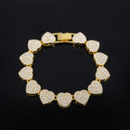Set Cadena Tennis con Corazón | Collar + Pulsera | SENTIARE
