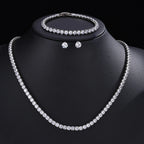 Set Nupcial de Circonita | Collar, Pendientes y Pulsera | SENTIARE
