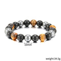 Pulsera Triple Protección | Ojo de Tigre, Hematita y Obsidiana Negra