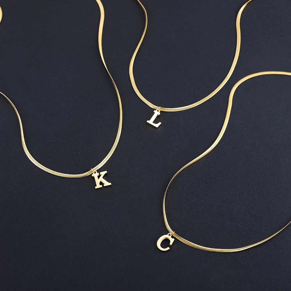 Collar Inicial Personalizado Acero Dorado | SENTIARE
