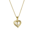 Collier personnalisé avec initiale | Cœur en zircon doré | SENTIARE