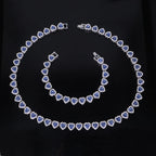 Set Cadena Tennis con Corazón | Collar + Pulsera | SENTIARE