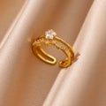 Anillos Dorados con Circonita | Diseños Exclusivos | SENTIARE