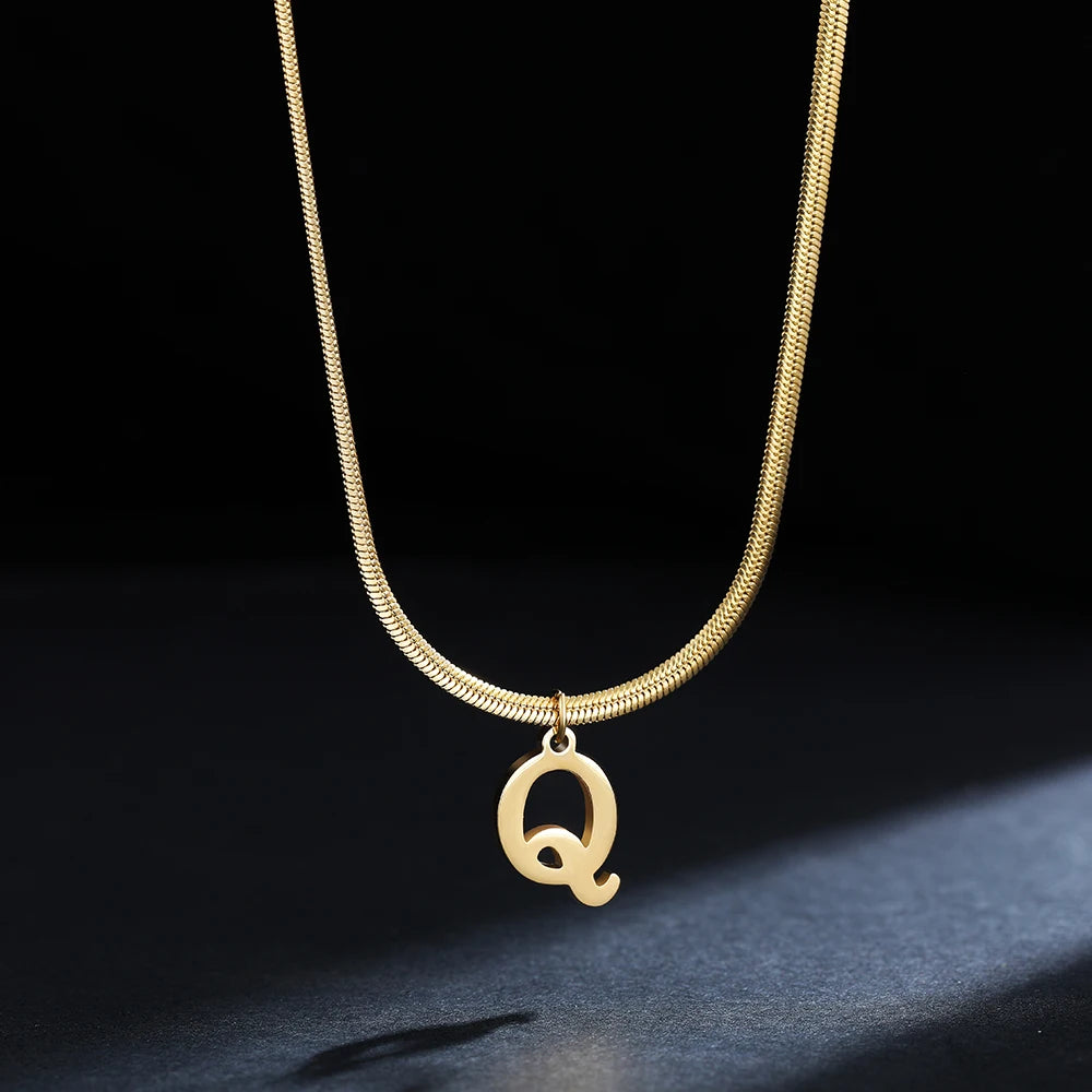 Collar Inicial Personalizado Acero Dorado | SENTIARE