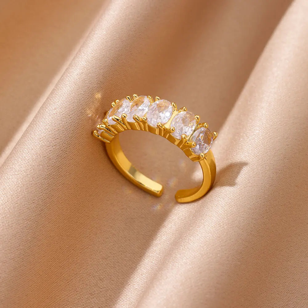Anillos Dorados con Circonita | Diseños Exclusivos | SENTIARE