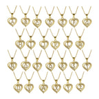 Collier personnalisé avec initiale | Cœur en zircon doré | SENTIARE