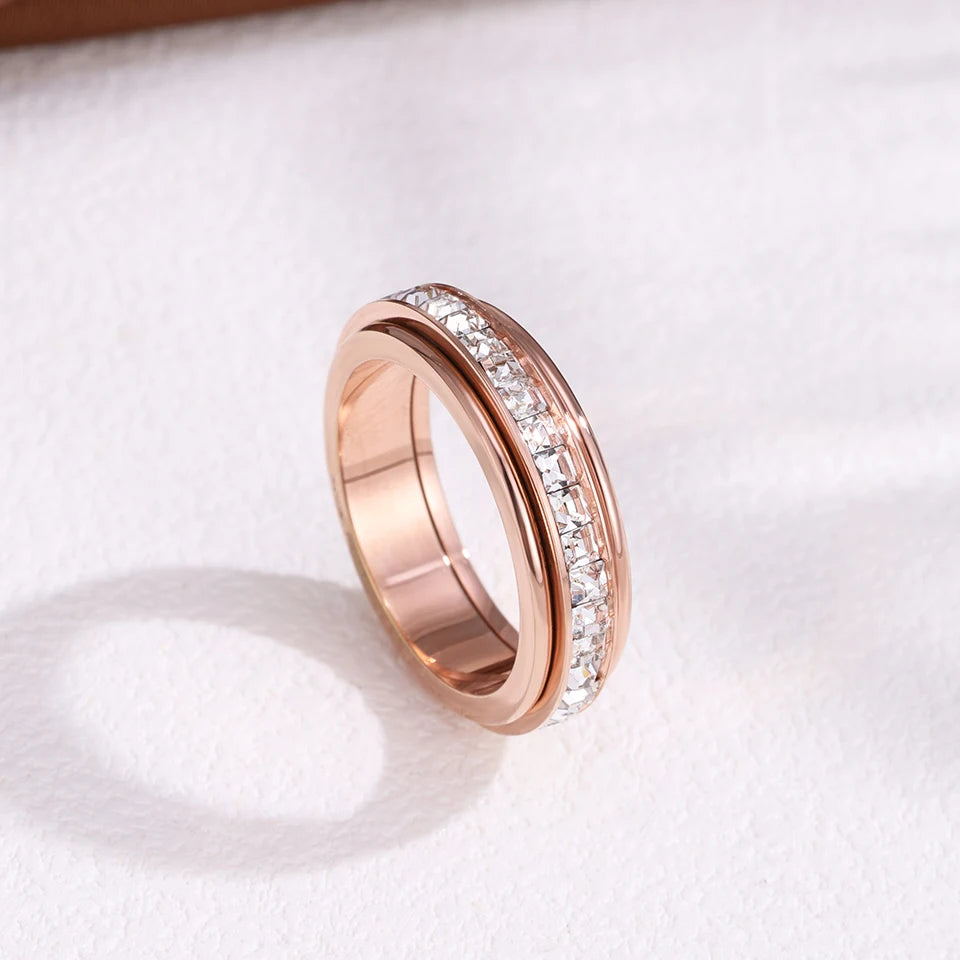 Anillo Giratorio con Circonita | Antiestrés | SENTIARE