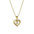 Collier personnalisé avec initiale | Cœur en zircon doré | SENTIARE