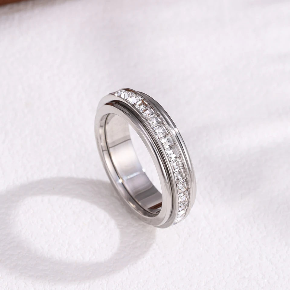 Anillo Giratorio con Circonita | Antiestrés | SENTIARE