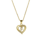 Collier personnalisé avec initiale | Cœur en zircon doré | SENTIARE