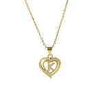 Collier personnalisé avec initiale | Cœur en zircon doré | SENTIARE