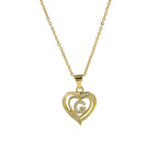 Collier personnalisé avec initiale | Cœur en zircon doré | SENTIARE