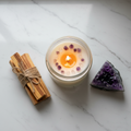 Kit Ritual Completo - Vela + Palo Santo + Cristal - Limpieza Energética y Manifestación